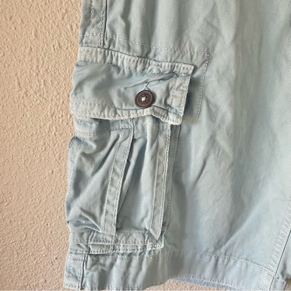 Y2K 2000s American Eagle Cargo Shorts Mens 30 Blue Preppy Paratrooper Classic - Picture 4 of 16